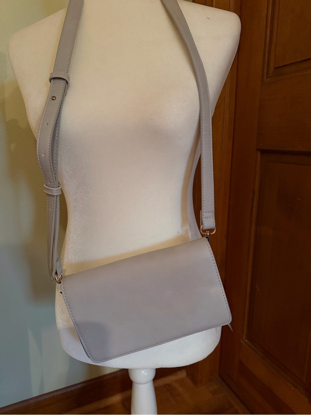 Forever 21 Light Gray Crossbody Bag - Adjustable Strap